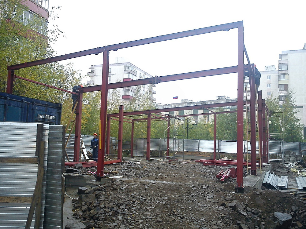Проектирование, поставка и шеф монтаж полнокомплектного здания Rapid Building. Магазин в г. Мирный